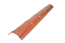 [CABTERRACO16] CABALLETE ALUZINC PREPINTADO TERRACOTA CAL 26 DES 16''