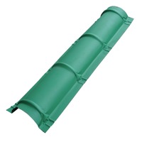 [CABTEVCA26] CABALLETE TIPO TEJA PREPINTADO VERDE OSCURO CAL 26 DES 16"